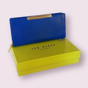 Ted Baker London Blue and Gold Wallet - NWT